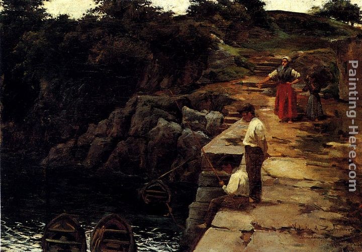Valentin de Zubiaurre Boys Fishing